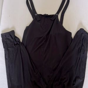 Black maternity overalls